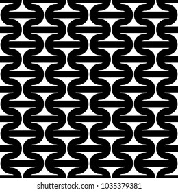 Seamless pattern with tiles ornament. Oriental ornamentation with repeated dumbbells shapes. Window tracery wallpaper. Grid motif background. Digital paper, textile print, web design. Vector art image