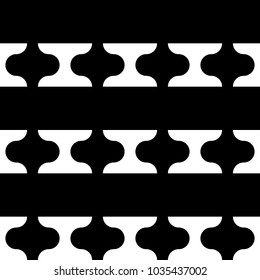 Seamless pattern with tiles ornament. Oriental ornamentation with repeated dumbbells shapes. Window tracery wallpaper. Grid motif background. Digital paper, textile print, web design. Vector art image
