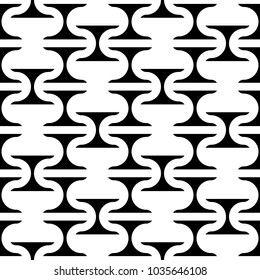 Seamless pattern with tiles ornament. Oriental ornamentation with repeated dumbbells shapes. Window tracery wallpaper. Grid motif background. Digital paper, textile print, web design. Vector art image