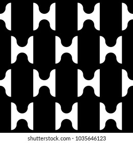 Seamless pattern with tiles ornament. Oriental ornamentation with repeated dumbbells shapes. Window tracery wallpaper. Grid motif background. Digital paper, textile print, web design. Vector art image
