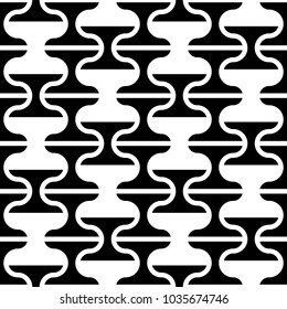 Seamless pattern with tiles ornament. Oriental ornamentation with repeated dumbbells shapes. Window tracery wallpaper. Grid motif background. Digital paper, textile print, web design. Vector art image