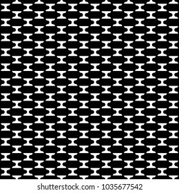 Seamless pattern with tiles ornament. Oriental ornamentation with repeated dumbbells shapes. Window tracery wallpaper. Grid motif background. Digital paper, textile print, web design. Vector art image