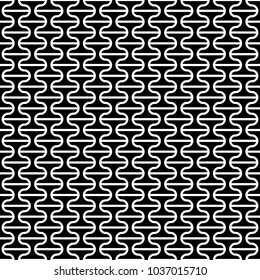Seamless pattern with tiles ornament. Oriental ornamentation with repeated dumbbells shapes. Window tracery wallpaper. Grid motif background. Digital paper, textile print, web design. Vector art image