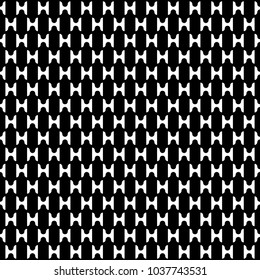 Seamless pattern with tiles ornament. Oriental ornamentation with repeated dumbbells shapes. Window tracery wallpaper. Grid motif background. Digital paper, textile print, web design. Vector art image