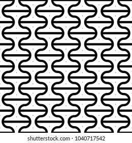 Seamless pattern with tiles ornament. Oriental ornamentation with repeated dumbbells shapes. Window tracery wallpaper. Grid motif background. Digital paper, textile print, web design. Vector art image
