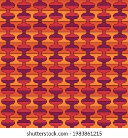Nahtloses Muster mit Fliesenverzierungen. Orientalische Verzierung mit wiederholten Hantel Formen. Klare Tapete. Mosaikmotiv. Abstrakter Hintergrund. Digitales Papier, Stoffdruck, Webdesign. Vektorbild.