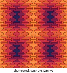 Nahtloses Muster. Zierfliesen. Orientalische Verzierung. Wiederholte Hantel formen. Klare Tapete. Mosaikmotiv. Abstrakter Hintergrund. Ethnisches Design. Textildruck. Geometrisches Bild