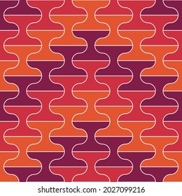 Patrón sin foco. Ornamento de azulejos. La ornamentación oriental. Formas repetidas de campanas de púas. Papel tapizado en mosaico. Motif mosaico. Antecedentes abstractos. Papel digital, impresión textil, diseño web. Arte vectorial