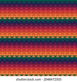Seamless pattern. Tiles ornament. Oriental ornamentation. Repeated dumbbells shapes. Tile wallpaper. Mosaic motif. Abstract background. Ethnic digital design. Textile print. Geometric image