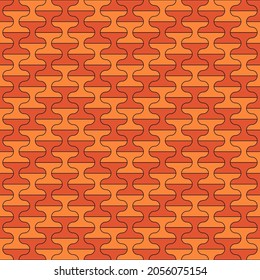 Seamless pattern. Tiles ornament. Oriental ornamentation. Repeated dumbbells shapes. Tile wallpaper. Mosaic motif. Abstract background. Digital paper, textile print, web design. Vector art.
