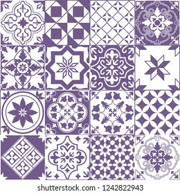 Seamless pattern of tiles. Vintage decorative design elements. Islam, Arabic, Indian, ottoman handdrawn motifs. Perfect for printing on fabric or paper. Brown and black colors