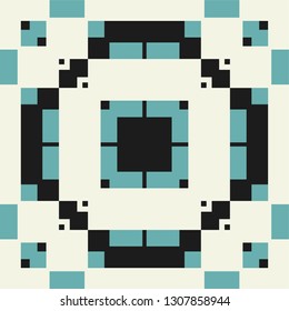 Seamless pattern of tiles. Vintage decorative design elements. Islam, Arabic, Indian, ottoman handdrawn motifs. Perfect for printing on fabric or paper. Brown and blue colors.