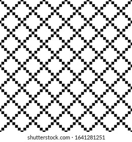 Seamless pattern. Tiles wallpaper. Squares illustration. Checks ornament. Ethnic motif. Shapes backdrop. Forms background. Digital paper, textile print, abstract. Vector artwork.