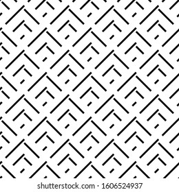 Seamless pattern. Tilt lines ornament. Slant strokes wallpaper. Ethnic motif. Diagonal rectangles background. Geometric backdrop. Textile print, linear web design, dashes abstract. Vector artwork.