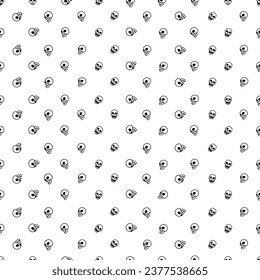 seamless pattern of tiny cartoon of skull for halloween party