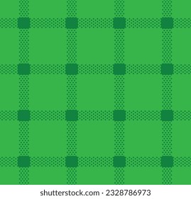 Seamless pattern with tiny dots in square grid. Dark green dot on light green background