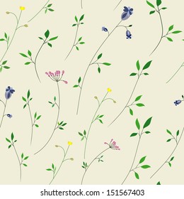 Seamless pattern with tiny flowers