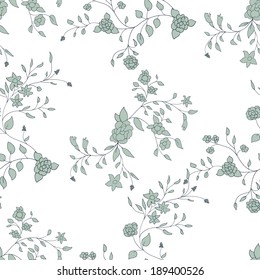 Seamless pattern with tiny flowers 