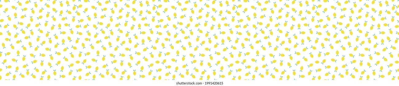 Seamless pattern with tiny lemons