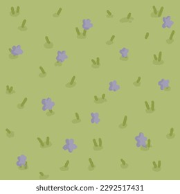 seamless pattern with tiny purple flowers