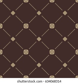 Seamless pattern with tiny signs and diagonal lines. Vector illustrations.