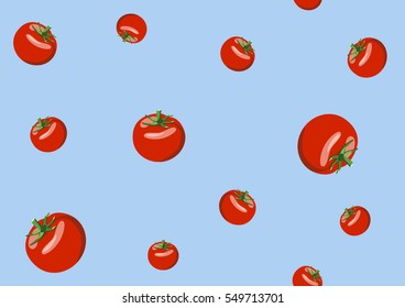 Seamless Pattern with tomatoes