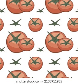 patrón sin fisuras con tomates. imprimir para tela, papel de envoltura. fondo