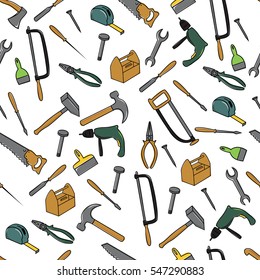 Seamless Pattern With Tools