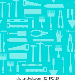 Seamless pattern with tools for rack and repair. Vector background.
