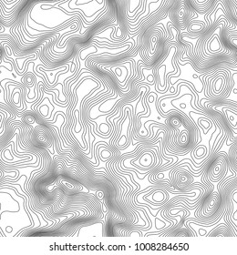 Seamless pattern. Topographic map background with space for copy Seamless texture. Line topography map contour background , geographic grid . Mountain hiking trail over terrain .