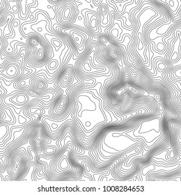 Seamless pattern. Topographic map background with space for copy Seamless texture. Line topography map contour background , geographic grid . Mountain hiking trail over terrain .