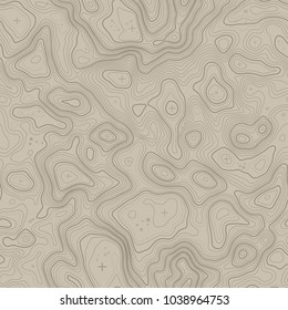 Seamless pattern. Topographic map background with space for copy Seamless texture. Line topography map contour background , geographic grid . Mountain hiking trail over terrain .