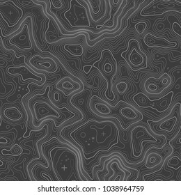 Seamless pattern. Topographic map background with space for copy Seamless texture. Line topography map contour background , geographic grid . Mountain hiking trail over terrain .