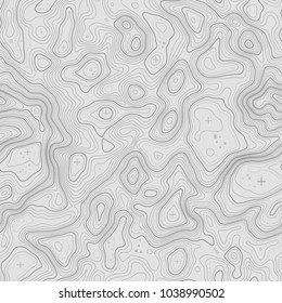 Seamless Pattern. Topographic Map Background With Space For Copy Seamless Texture. Line Topography Map Contour Background , Geographic Grid . Mountain Hiking Trail Over Terrain .