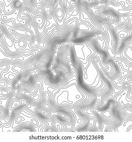Seamless pattern. Topographic map background with space for copy Seamless texture. Line topography map contour background , geographic grid . Mountain hiking trail over terrain .
