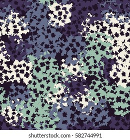 Seamless pattern. Torn shreds. Ragged holes. Chaotic spread. Random order. Fashion camouflage. Flat. Grunge.