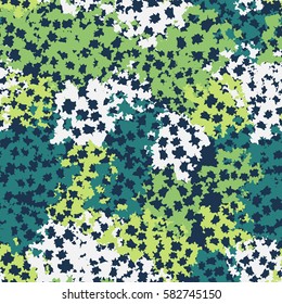 Seamless pattern. Torn shreds. Ragged holes. Chaotic spread. Random order. Fashion camouflage. Flat. Grunge.