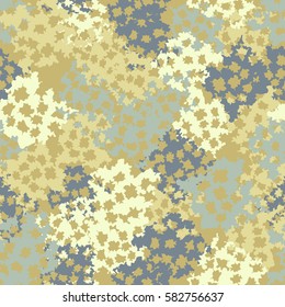 Seamless pattern. Torn shreds. Ragged holes. Chaotic spread. Random order. Fashion camouflage. Flat. Grunge.
