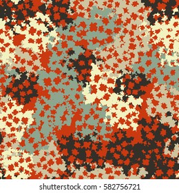 Seamless pattern. Torn shreds. Ragged holes. Chaotic spread. Random order. Fashion camouflage. Flat. Grunge.