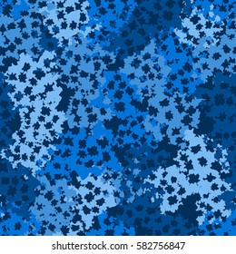 Seamless pattern. Torn shreds. Ragged holes. Chaotic spread. Random order. Fashion camouflage. Flat. Grunge.