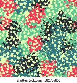 Seamless pattern. Torn shreds. Ragged holes. Chaotic spread. Random order. Fashion camouflage. Flat. Grunge.