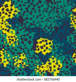 Seamless pattern. Torn shreds. Ragged holes. Chaotic spread. Random order. Fashion camouflage. Flat. Grunge.
