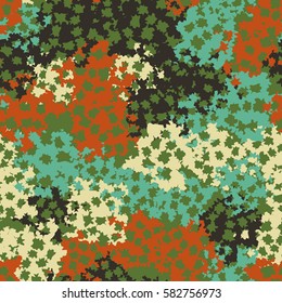Seamless pattern. Torn shreds. Ragged holes. Chaotic spread. Random order. Fashion camouflage. Flat. Grunge.