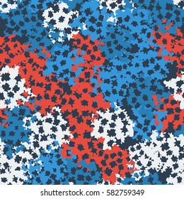 Seamless pattern. Torn shreds. Ragged holes. Chaotic spread. Random order. Fashion camouflage. Flat. Grunge.