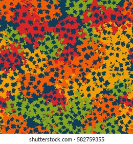 Seamless pattern. Torn shreds. Ragged holes. Chaotic spread. Random order. Fashion camouflage. Flat. Grunge.
