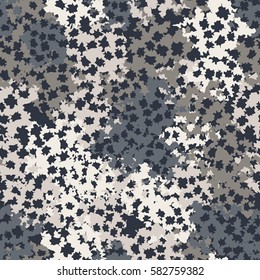 Seamless pattern. Torn shreds. Ragged holes. Chaotic spread. Random order. Fashion camouflage. Flat. Grunge.