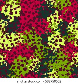 Seamless pattern. Torn shreds. Ragged holes. Chaotic spread. Random order. Fashion camouflage. Flat. Grunge.