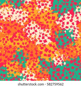 Seamless pattern. Torn shreds. Ragged holes. Chaotic spread. Random order. Fashion camouflage. Flat. Grunge.