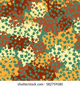 Seamless pattern. Torn shreds. Ragged holes. Chaotic spread. Random order. Fashion camouflage. Flat. Grunge.