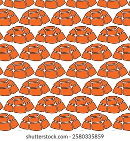 Seamless pattern with tortoises. Vector illustration of tortoises.